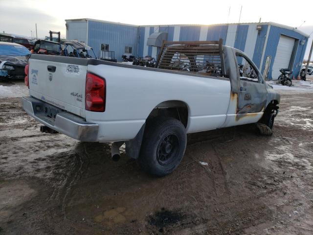 3D7KS26A87G813712 - 2007 DODGE RAM 2500 ST WHITE photo 3