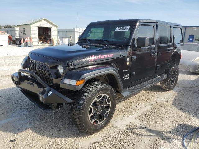 1C4HJXEN8LW148069 - 2020 JEEP WRANGLER U SAHARA BLACK photo 1