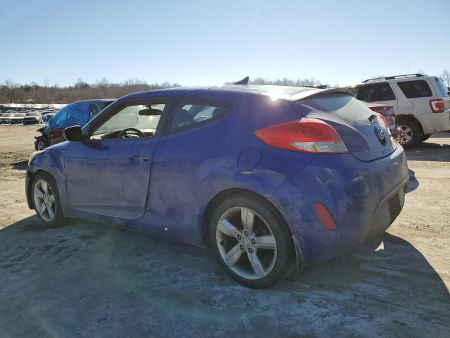 KMHTC6AD9CU071361 - 2012 HYUNDAI VELOSTER BLUE photo 2