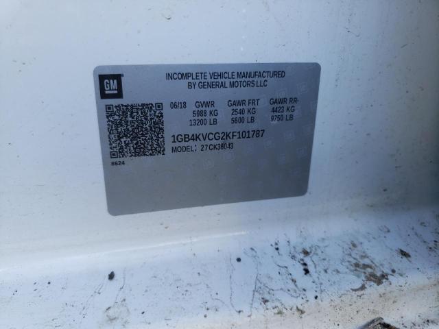 1GB4KVCG2KF101787 - 2019 CHEVROLET SILVERADO K3500 WHITE photo 12