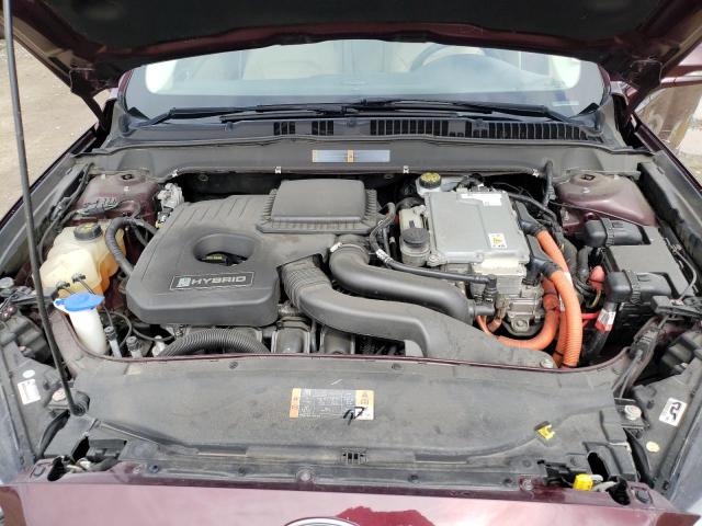 3FA6P0LU7DR127571 - 2013 FORD FUSION SE HYBRID BURGUNDY photo 11