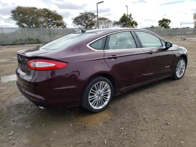 3FA6P0LU7DR127571 - 2013 FORD FUSION SE HYBRID BURGUNDY photo 3