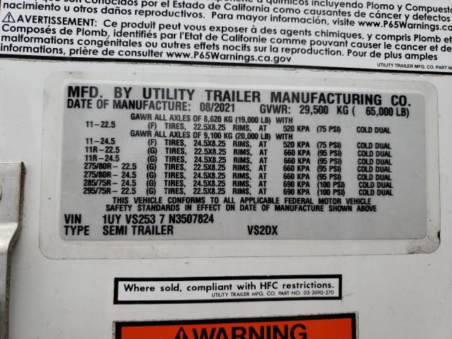 1UYVS2537N3507824 - 2022 UTILITY TRAILER Ağ foto 10