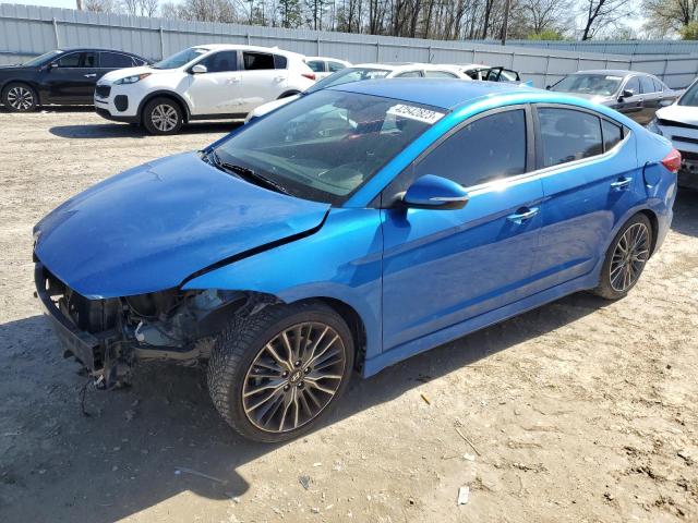 KMHD04LB9HU292429 - 2017 HYUNDAI ELANTRA SPORT BLUE photo 1