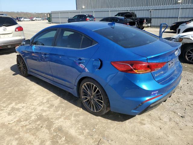 KMHD04LB9HU292429 - 2017 HYUNDAI ELANTRA SPORT BLUE photo 2