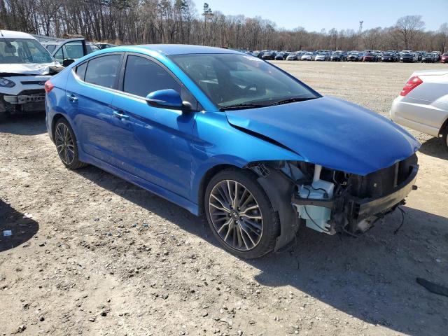 KMHD04LB9HU292429 - 2017 HYUNDAI ELANTRA SPORT BLUE photo 4