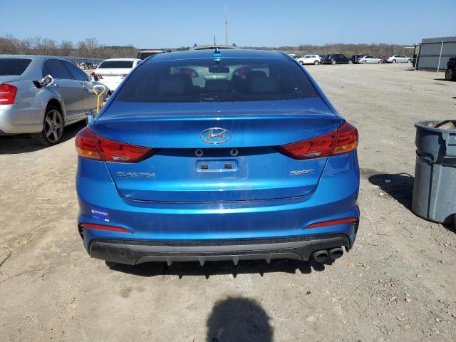 KMHD04LB9HU292429 - 2017 HYUNDAI ELANTRA SPORT BLUE photo 6