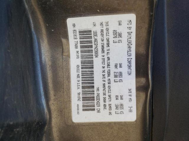 1B3EJ46C6YN236034 - 2000 DODGE STRATUS SE GRAY photo 12