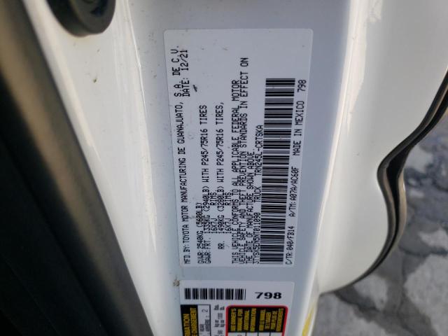 3TYSX5EN5NT011090 - 2022 TOYOTA TACOMA ACCESS CAB Ақ фото 12