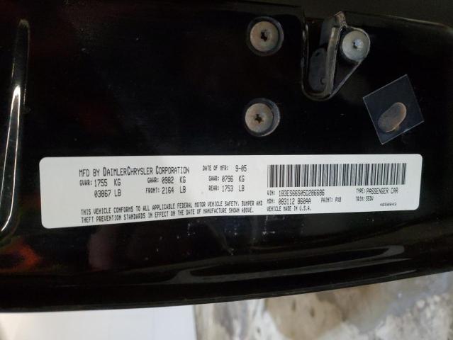 1B3ES66S05D286686 - 2005 DODGE NEON SRT-4 BLACK photo 12