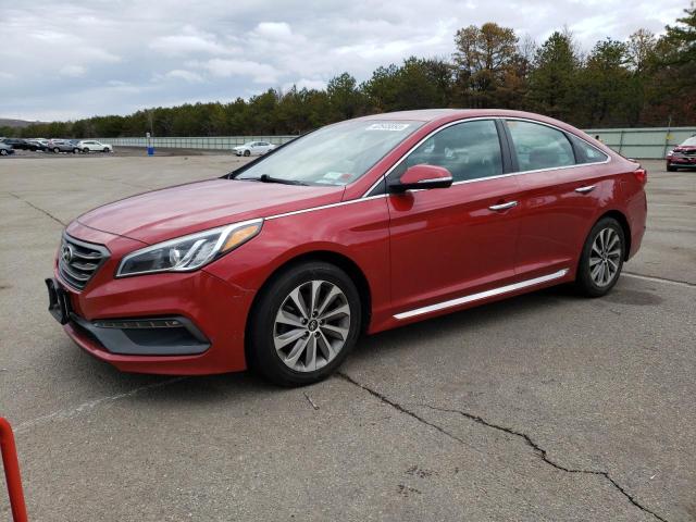 5NPE34AF3HH451557 - 2017 HYUNDAI SONATA SPORT RED photo 1