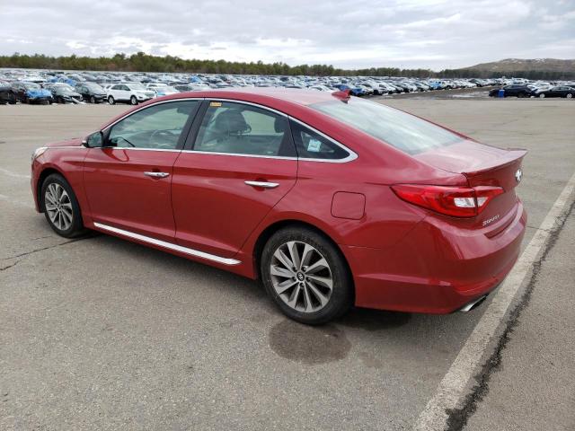 5NPE34AF3HH451557 - 2017 HYUNDAI SONATA SPORT RED photo 2