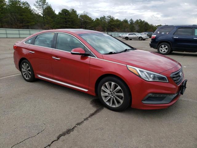 5NPE34AF3HH451557 - 2017 HYUNDAI SONATA SPORT RED photo 4