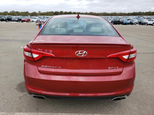 5NPE34AF3HH451557 - 2017 HYUNDAI SONATA SPORT RED photo 6