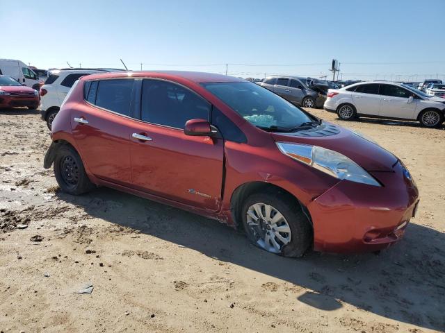 1N4AZ0CP2FC312434 - 2015 NISSAN LEAF S RED photo 4