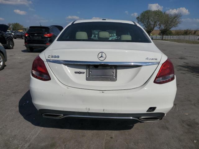 55SWF4KB5JU251354 - 2018 MERCEDES-BENZ C 300 4MATIC WHITE photo 6