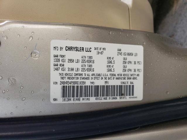 2A8HR54P98R610390 - 2008 CHRYSLER TOWN & COU TOURING Bej foto 13