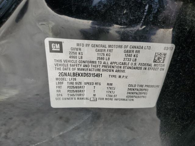 2GNALBEKXD6315491 - 2013 CHEVROLET EQUINOX LS BLACK photo 13