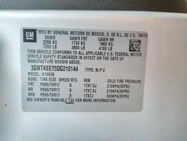 3GNTKEE75DG210144 - 2013 CHEVROLET AVALANCHE LS SILVER photo 12