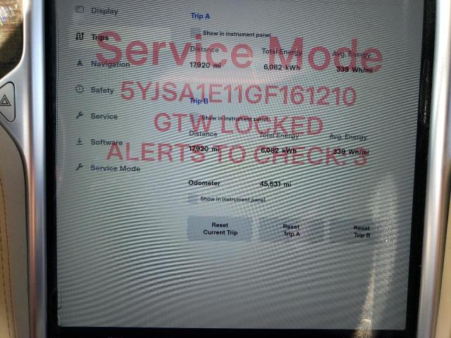 5YJSA1E11GF161210 - 2016 TESLA MODEL S Ոսկեգույն լուսանկար 9