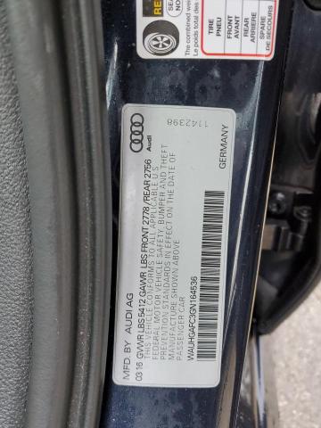 WAUHGAFC3GN164536 - 2016 AUDI A6 PRESTIGE ლურჯი ფოტო 13