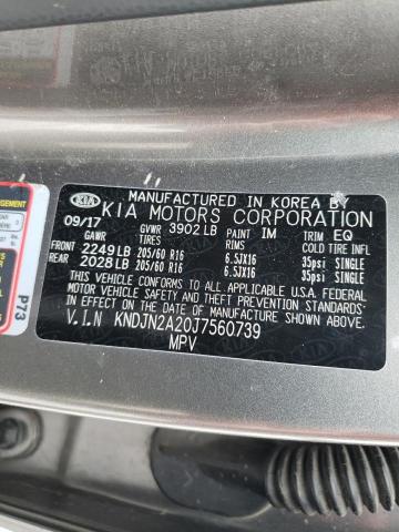 KNDJN2A20J7560739 - 2018 KIA SOUL TAN photo 12