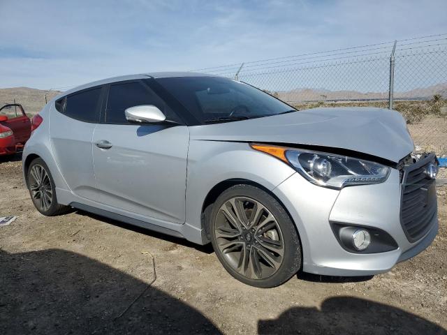 KMHTC6AE0HU314023 - 2017 HYUNDAI VELOSTER TURBO SILVER photo 4