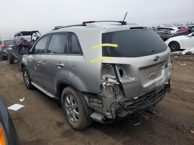 5XYKTDA21DG342192 - 2013 KIA SORENTO LX SILVER photo 2