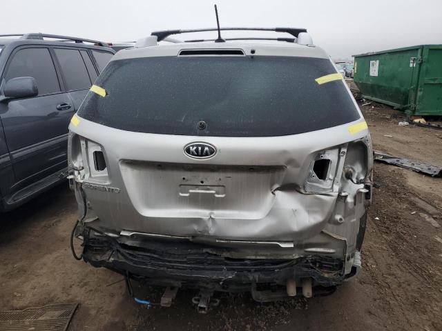 5XYKTDA21DG342192 - 2013 KIA SORENTO LX SILVER photo 6