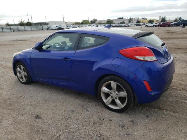 KMHTC6AD8EU215355 - 2014 HYUNDAI VELOSTER BLUE photo 2