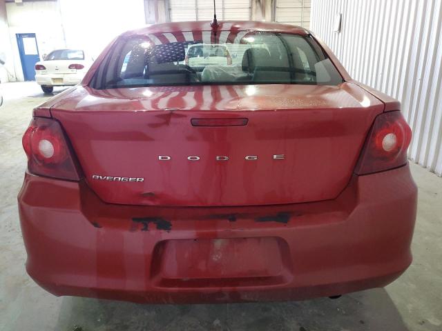 1C3CDZAB5EN125919 - 2014 DODGE AVENGER SE RED photo 6