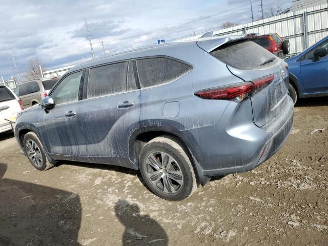 5TDGZRBH4MS146254 - 2021 TOYOTA HIGHLANDER XLE BLUE photo 2