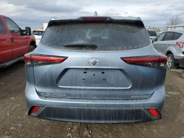 5TDGZRBH4MS146254 - 2021 TOYOTA HIGHLANDER XLE BLUE photo 6