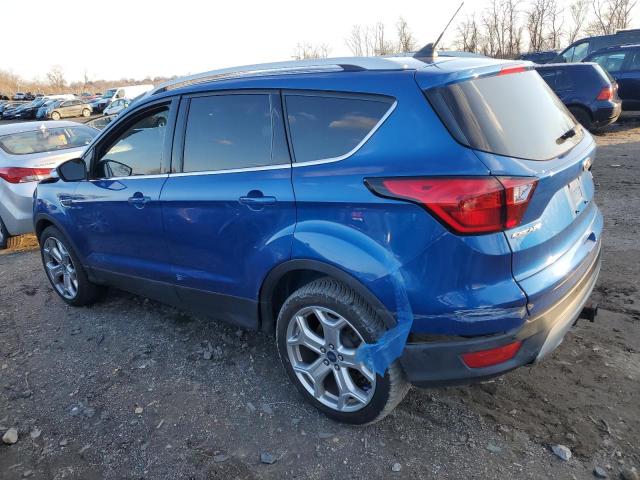 1FMCU9J93KUA50787 - 2019 FORD ESCAPE TITANIUM BLUE photo 2