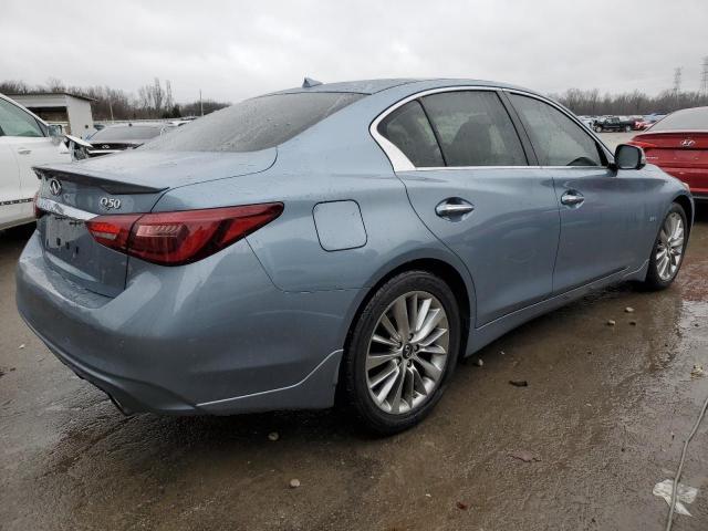 JN1EV7AR9KM590775 - 2019 INFINITI Q50 LUXE BLUE photo 3