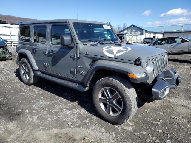 1C4HJXEN8MW614729 - 2021 JEEP WRANGLER U SAHARA GRAY photo 4