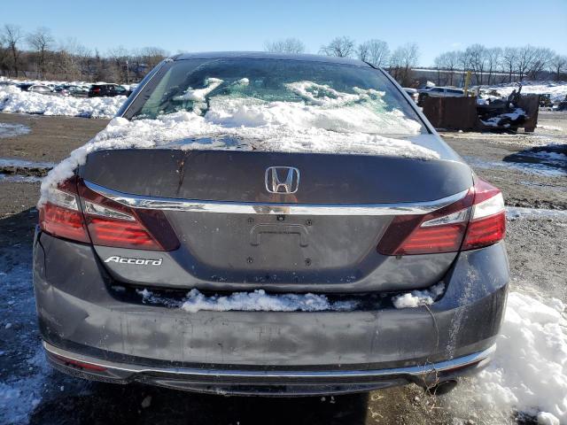 1HGCR2F32HA021021 - 2017 HONDA ACCORD LX GRAY photo 6