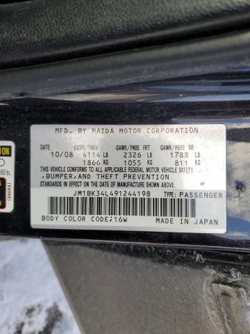 JM1BK34L491244198 - 2009 MAZDA SPEED 3 BLACK photo 13