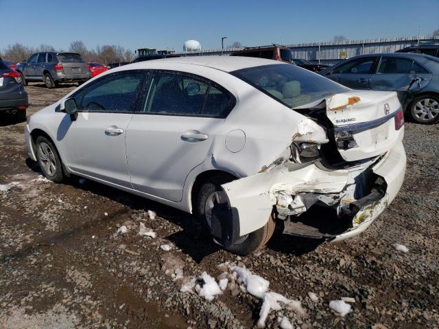 19XFB2F52DE060796 - 2013 HONDA CIVIC LX WHITE photo 2