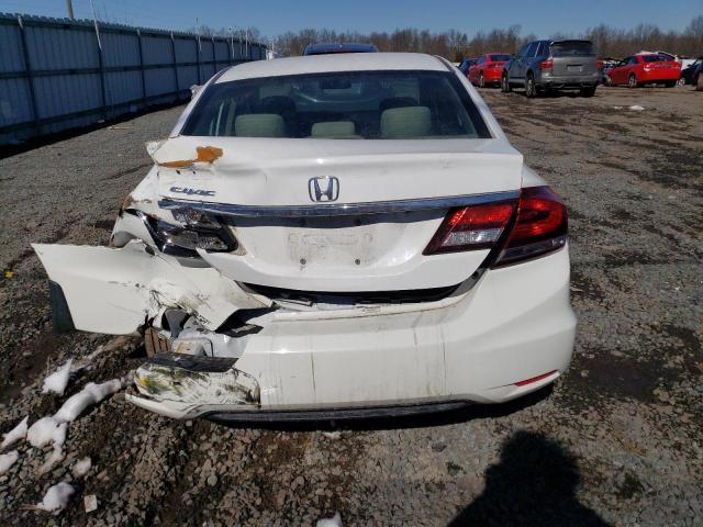 19XFB2F52DE060796 - 2013 HONDA CIVIC LX WHITE photo 6