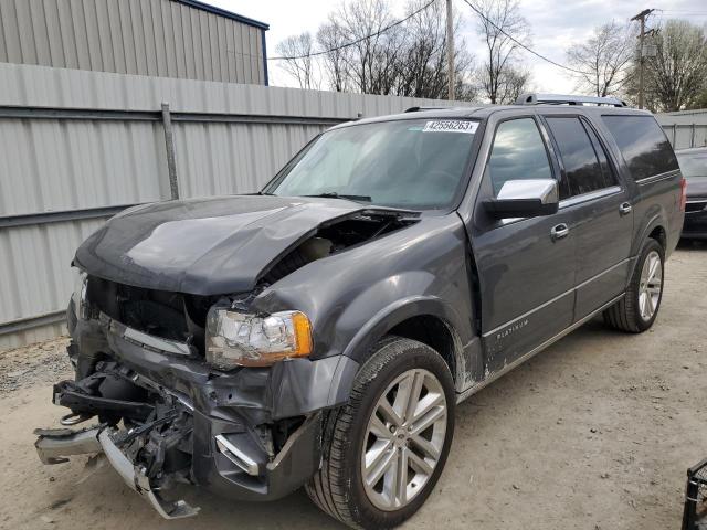 1FMJK1MT2FEF49439 - 2015 FORD EXPEDITION EL PLATINUM GRAY photo 1