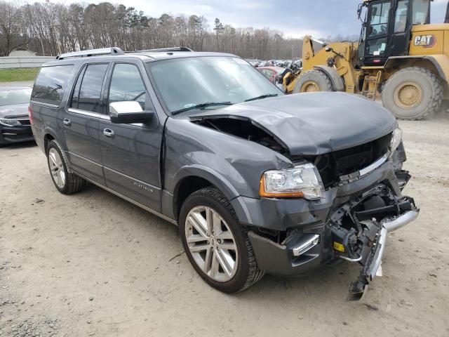 1FMJK1MT2FEF49439 - 2015 FORD EXPEDITION EL PLATINUM GRAY photo 4