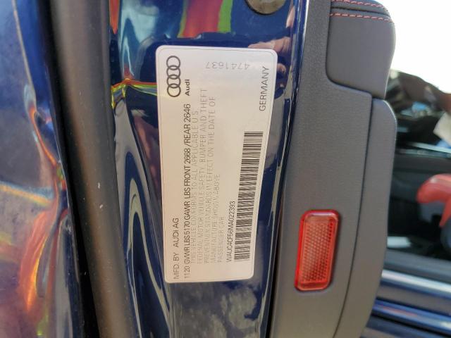 WAUC4CF56MA022393 - 2021 AUDI S5 PREMIUM PLUS 蓝色 照片 13