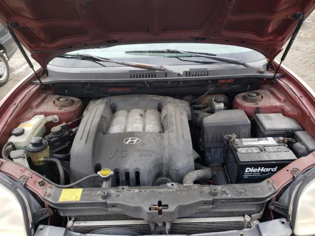 KM8SC13D84U621338 - 2004 HYUNDAI SANTA FE GLS BURGUNDY photo 11