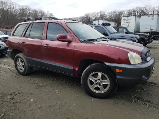 KM8SC13D84U621338 - 2004 HYUNDAI SANTA FE GLS BURGUNDY photo 4