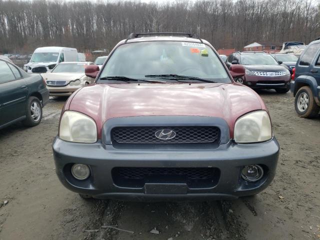 KM8SC13D84U621338 - 2004 HYUNDAI SANTA FE GLS BURGUNDY photo 5