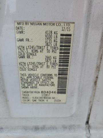 1N6BF0KY4GN804046 - 2016 NISSAN NV 1500 S WHITE photo 13
