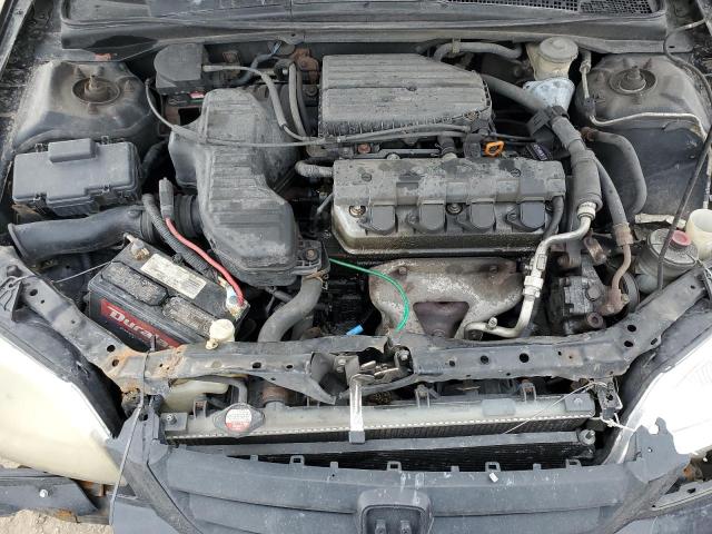 1HGES16543L033273 - 2003 HONDA CIVIC LX BLACK photo 11