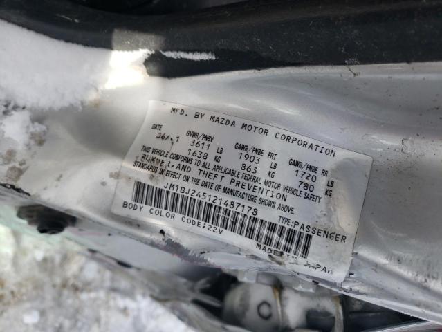 JM1BJ245121487178 - 2002 MAZDA PROTEGE PR5 银色 照片 12