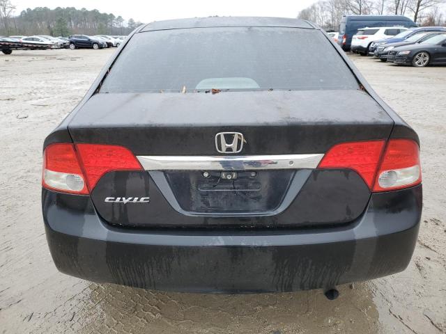 2HGFA16589H347103 - 2009 HONDA CIVIC LX BLACK photo 6